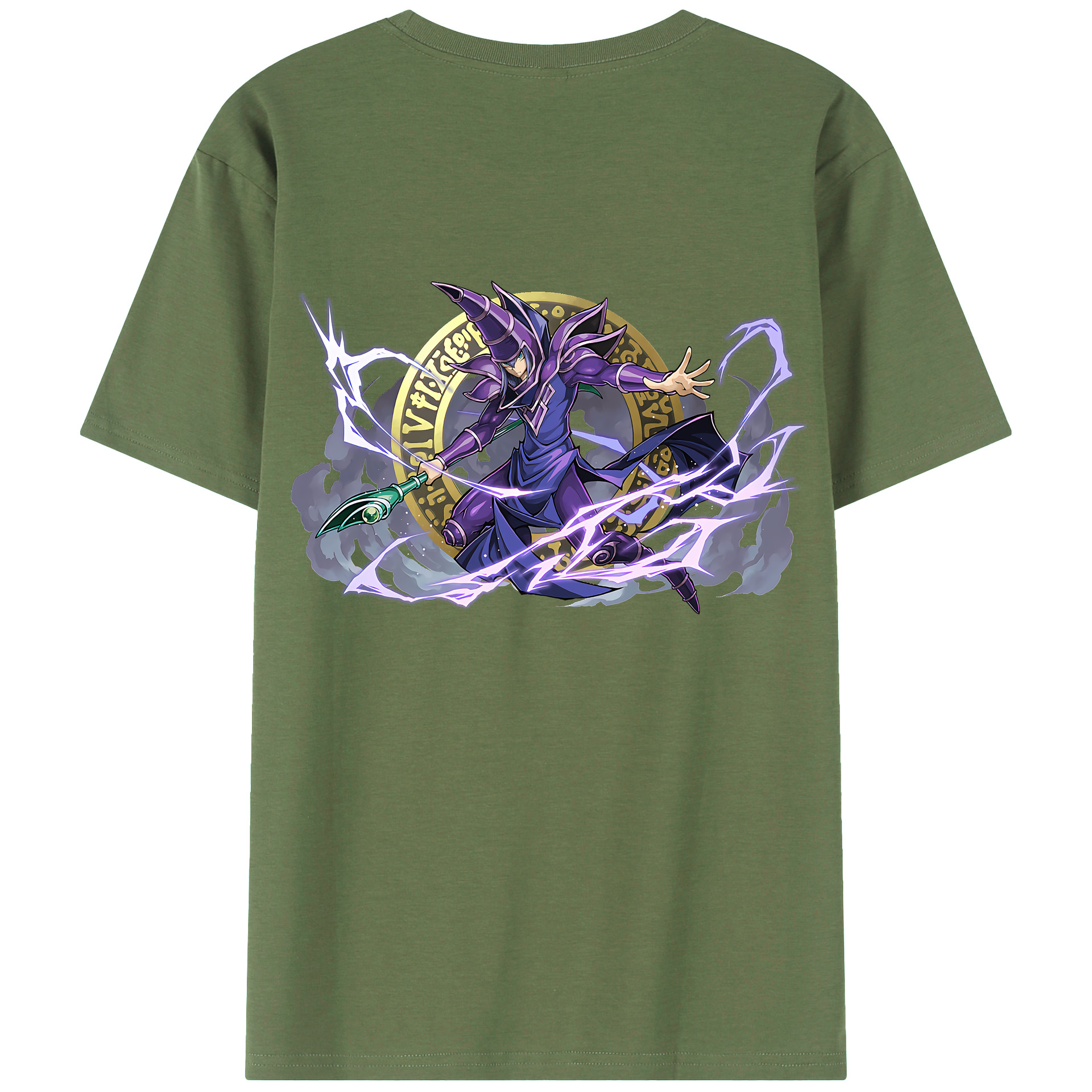（画像用） 遊☆戯☆王 Yu-Gi-Oh! 綿100％ メンズ半袖Tシャツ（バックプリント） 通気性